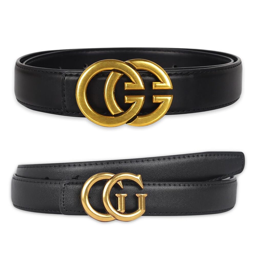 2551 Women's Leather Belt With Buckle- Ideal For Dresses, Jeans,